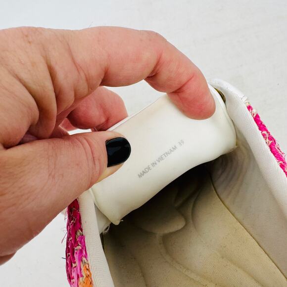 Dune London Rainbow Woven Platform Sneakers White Leather Size 39 - Picture 4 of 12